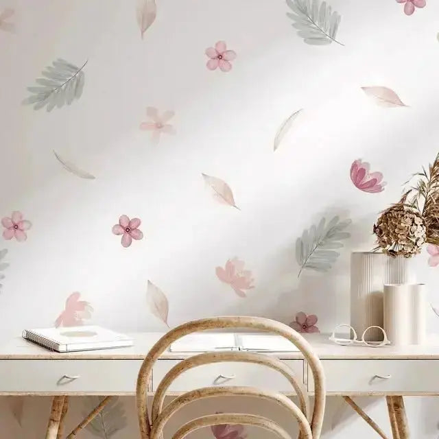 Pink Floral Wall Stickers - Delicate and Stylish Decor - Easy do Wall do