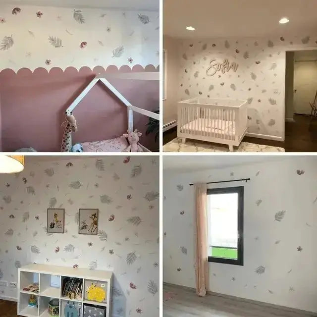Pink Floral Wall Stickers - Delicate and Stylish Decor - Easy do Wall do
