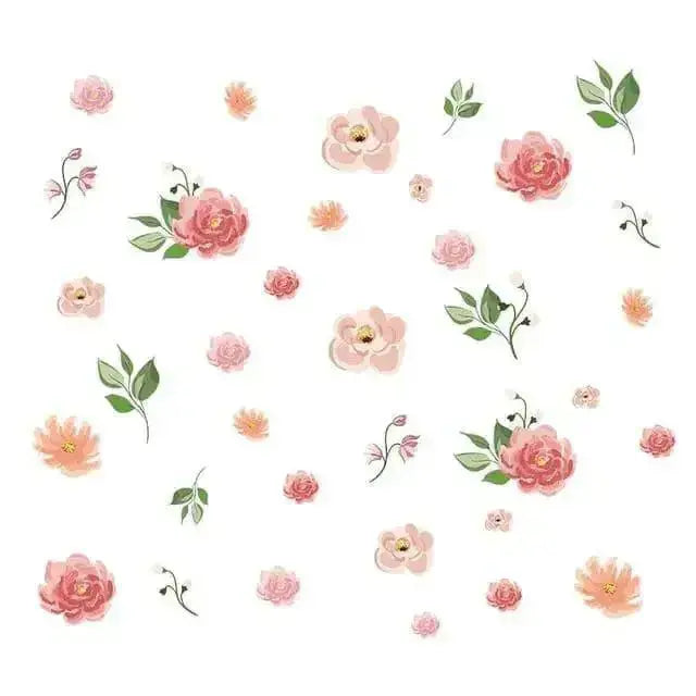 Pink Floral Wall Stickers for Elegant Home Decor - Easy do Wall do