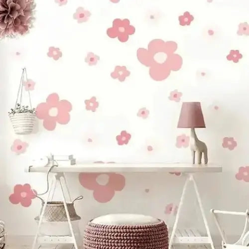 Pink Floral Wall Stickers for Sweet Spaces - Easy do Wall do