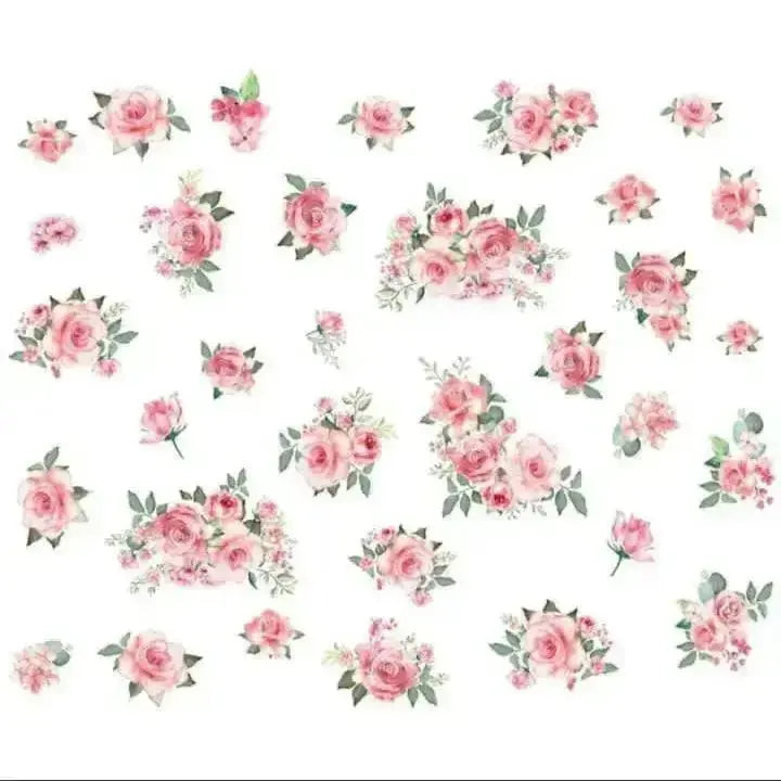 Pink Rose Wall Sticker for Elegant Spaces - Easy do Wall do