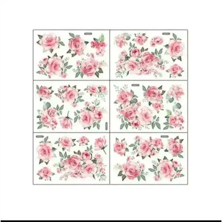 Pink Rose Wall Sticker for Elegant Spaces - Easy do Wall do