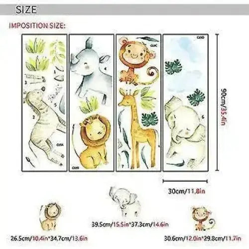 Playful Jungle Animals Wall Stickers for Kids' Rooms - Easy do Wall do