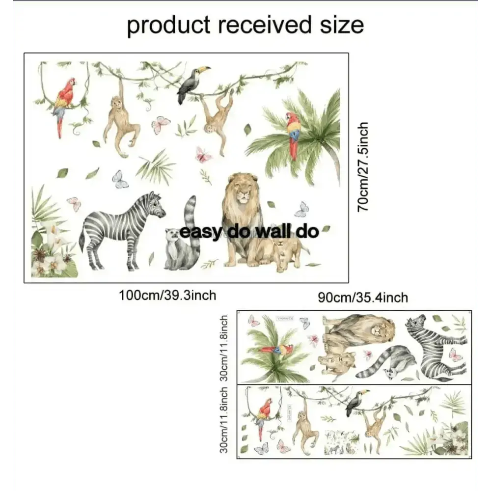Playful Jungle Wall Stickers for Vibrant Spaces - Easy do Wall do