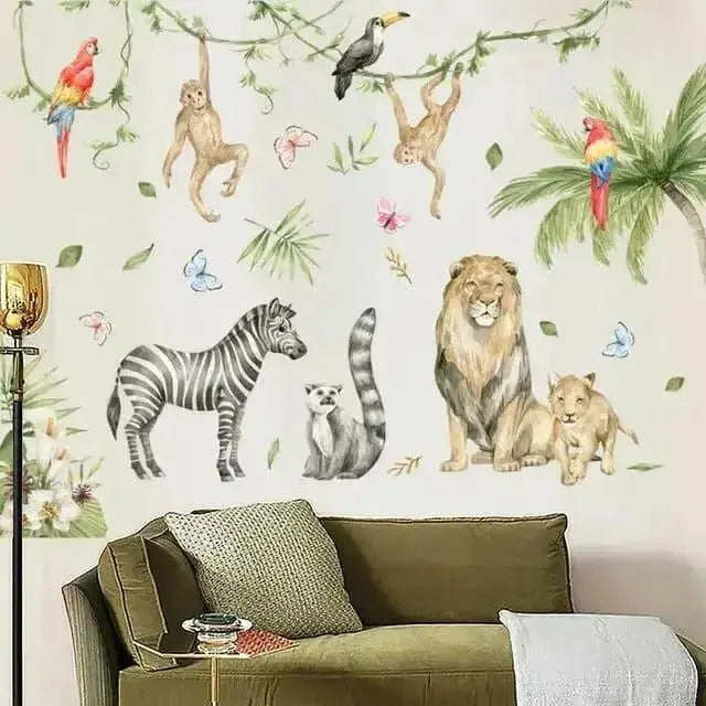 Playful Jungle Wall Stickers for Vibrant Spaces - Easy do Wall do
