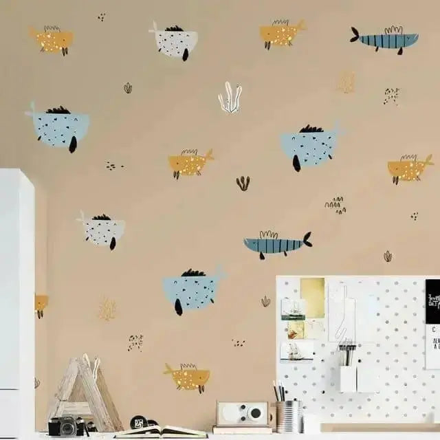 Playful Ocean Wall Stickers for Kids - Fun and Vibrant Decor - Easy do Wall do