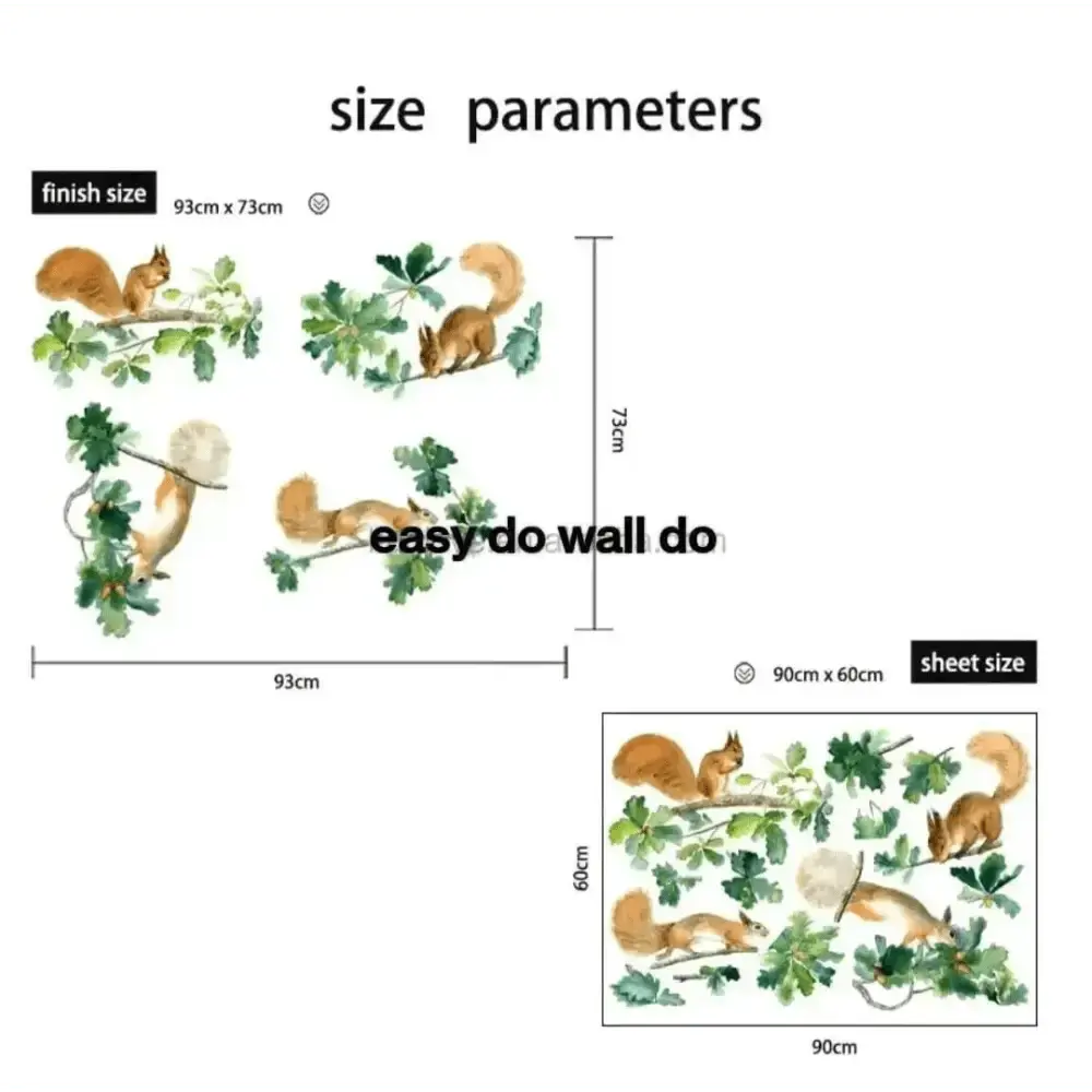 Playful Squirrels and Acorns Wall Stickers for Fun Spaces - Easy do Wall do