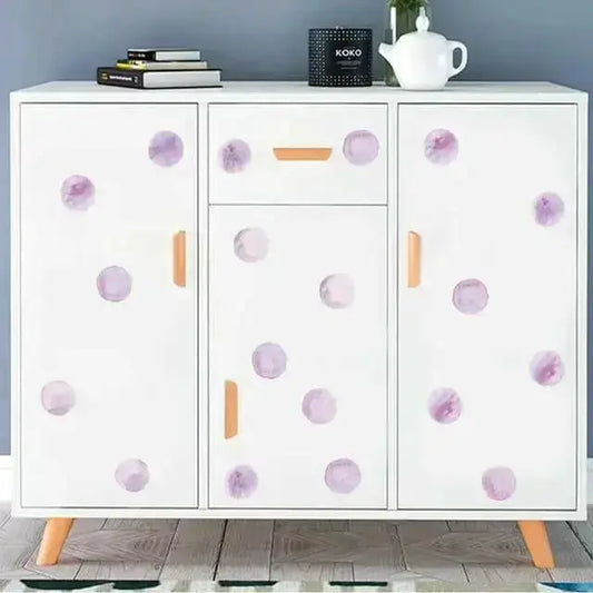 Purple Polka Dot Wall Decals - Stylish Nursery & Home Decor - Easy do Wall do