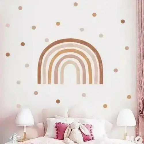 Rainbow and Dots Wall Stickers for Nurseries and Kids' Rooms - Easy do Wall do