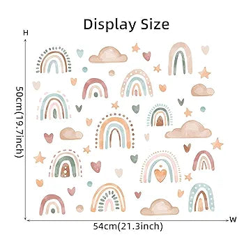 Rainbow and Cloud Wall decals for Nursery