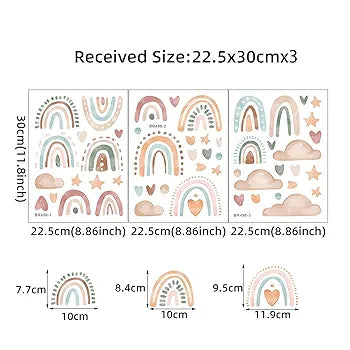 Rainbow and Cloud Wall decals for Nursery