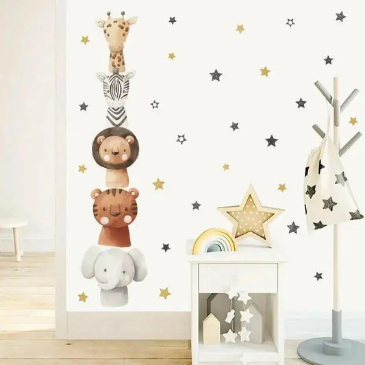 Safari Animal Wall Stickers for Kids' Rooms - Easy do Wall do