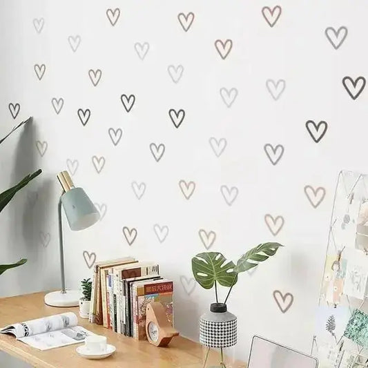 Scattered Hearts Wall Stickers - Charming Home Decor - Easy do Wall do