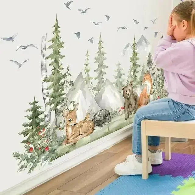 Serene Forest Friends Wall Decals for Calm Spaces - Easy do Wall do