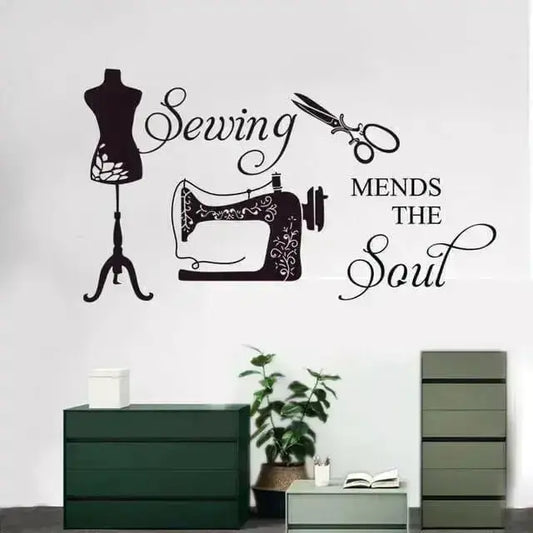 Sewing Mends the Soul Wall Sticker for Creative Spaces - Easy do Wall do