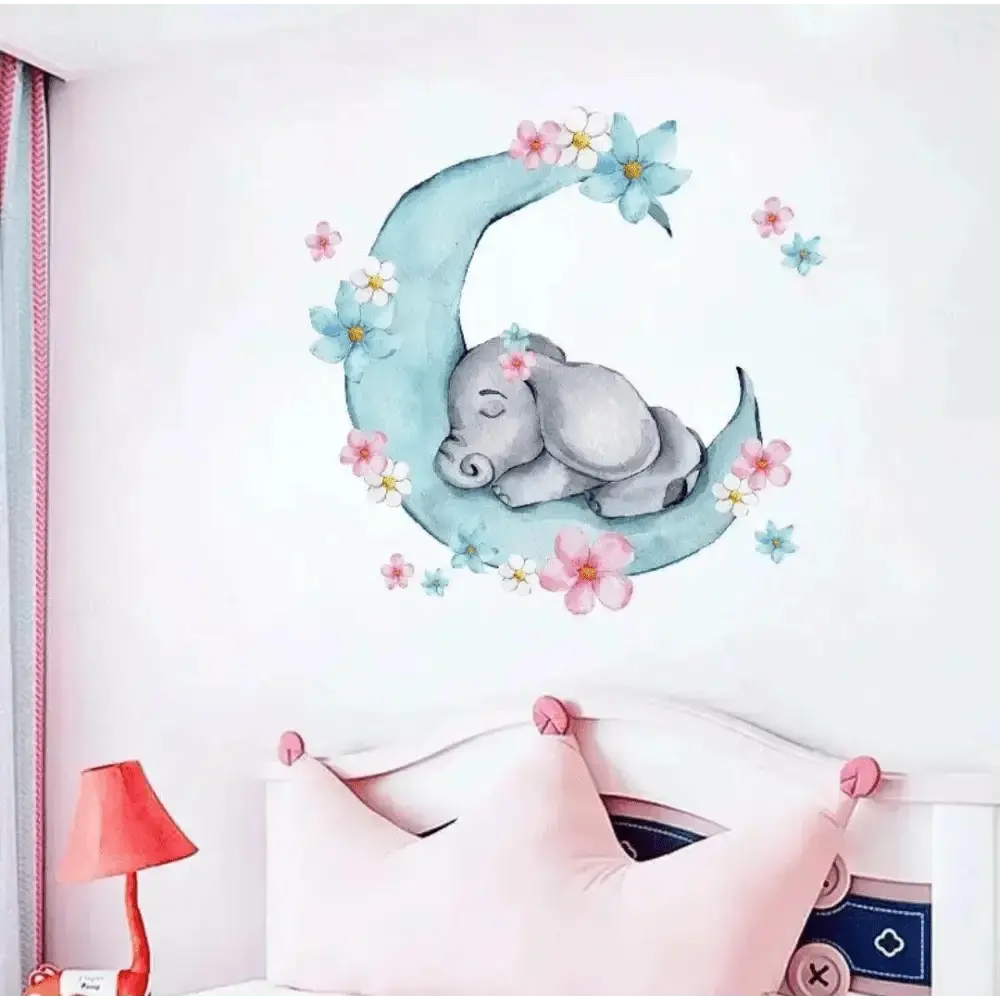 Sleepy Elephant Wall Sticker for Soothing Spaces - Easy do Wall do