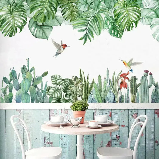 Tropical Plants and Birds Wall Stickers for Nature - Inspired Spaces - Easy do Wall do