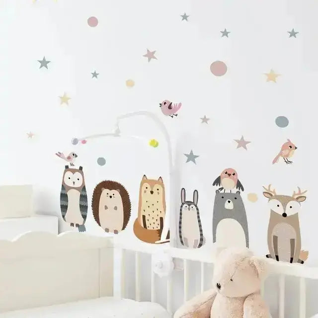 Woodland Friends Wallpaper Sticker Set for Kids - Easy do Wall do