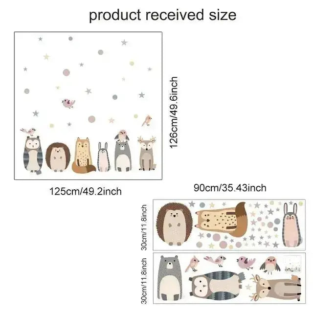 Woodland Friends Wallpaper Sticker Set for Kids - Easy do Wall do
