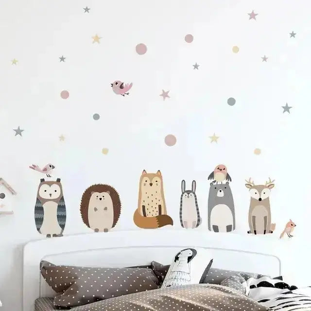 Woodland Friends Wallpaper Sticker Set for Kids - Easy do Wall do