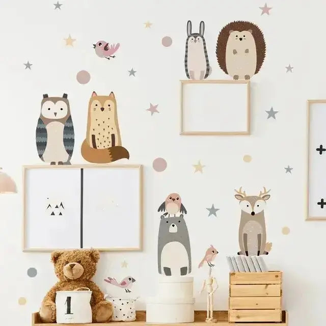 Woodland Friends Wallpaper Sticker Set for Kids - Easy do Wall do